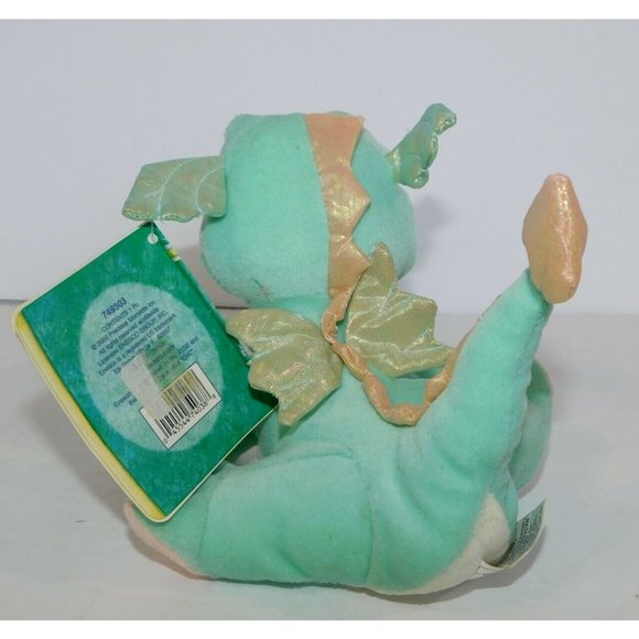 2000 Precious Moments Enesco Tender Tales  Plush Baby Dragon Green 749903 w Tag - Picture 4 of 8